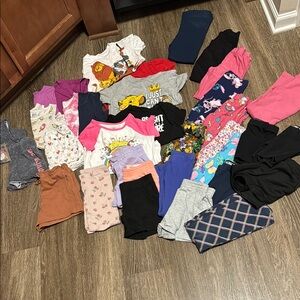 Bundle lot of 34 pieces of assorted kids play clothing size 4/5
